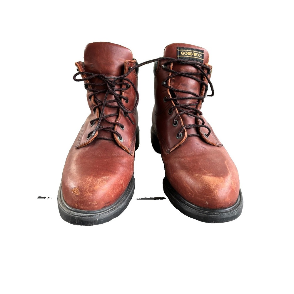 Vintage Red Wing Shoes D 9 1/2 GORE-TEX Boots Brown 1227 Mens MADE IN USA